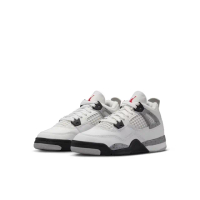 【NIKE 耐吉】Nike Air Jordan 4 Retro White Cement PS 白水泥 休閒鞋 中童鞋 IB4388-100