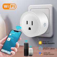16A Apple Homekit WiFi Smart Plug US Adapter Monitor Outlet Timer Electrical Sockets Siri Voice APP Control Work With Homekit