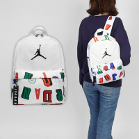 Nike 後背小包 Air Jordan 兒童 女款 白 小包 後背包 雙肩包 背包 書包 包包 JD2513068TD-002