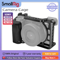 SmallRig DSLR A6400 Camera Cage with Silicone Handle Handgrip &amp; Cold Shoe ,Case Rig Set for Sony A6100 / A6300/ A6400