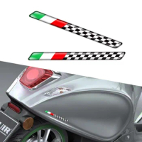 1 Pair 3D Motorcycle Reflective Sticker Italy Flag Racing Tank Helmet Side Car Decals