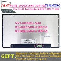 14.0''Ultrathin LCD SCREEN FULL COLOR 72%NTSC 1080P NV140FHM-N63 FIT B140HAN03.2 HW2A For Dell Latitude 5400 5401 7468
