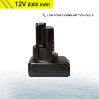 12V and 6000 mAh Lithium-ion Batteries Suitable for Bosch Electric Tools
