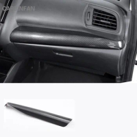 Carbon Fiber Dashboard Central control decorative strip trim cover For Honda FIT/ JAZZ 3rd GK5 2014 2015 2016 2017 2018 C1372