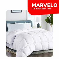 Marvelo Bedcover Sprei Set Katun Polos Putih Single Bed 90