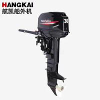 DDP Shipment Hangkai 30HP 2 Stroke Gasoline Outboard Boat Motors High Quality Manul Start Electric Start Speed Boat Engine