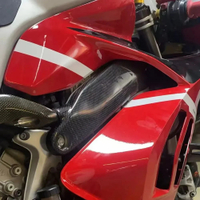 aimey คาร์บอนไฟเบอร์สำหรับ Ducati Panigale V4 V4S V4R 2018-2023 ฝาครอบป้องกันด้านข้างโครงรถมอเตอร์ไซ