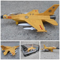 Diecast Pesawat Jet Tempur F-16 - Miniatur Jet F16 Mainan Anak Edukasi