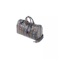 MCM Tas MCM MONOGRAM ORANGE BLACK DUFFLE BAG WITH LS 100% ORIGINAL