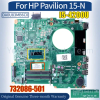 DA0U83MB6C0 For HP Pavilion 15-N Laptop Mainboard 732086-501 I5-4200U SR170 100％ Tested Notebook Motherboard