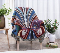 美式北歐大蝴蝶針織線毯單人老虎椅沙發巾多功能蓋毯高品質