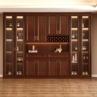 Wine cabinet Side cabinet partition cabinet tea cabinet custom new light luxury living room wine cabinet custom