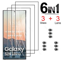 Tempered Glass for Samsung Galaxy S24 Ultra S24 Plus S23 Fe S22 + S21 S20 Fe s23fe Screen Protectors Back Camera Lens Film