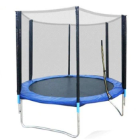 8 Feet High Quality Practical Trampoline With Safety Protective Net Jump Safe Bundle Spring Safety With Ladder Load Weight 300k