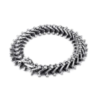 Stainless Steel Evil Centipede Chain Bracelet Men Skull Ghost Punk Rock Jewelry