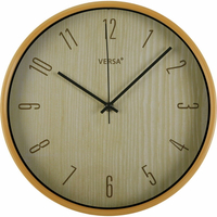 《VERSA》簡約木紋掛鐘(淺褐30cm) | 壁掛時鐘