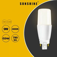 陽光 - LED燈膽(棒燈) - 9W / G24d兩針 / 米光4000K #LED燈泡 #LED棒膽 (LPINB-9G24dC)