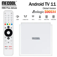Mecool KM2 Plus Deluxe Android 11 TV Box Amlogic S905X4 1000M 4K ATV BOX 5G WiFi 6 Dolby Audio Media Player Set Top Box