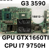 18812-1 Motherboard.For Dell G3 3590 Laptop Motherboard. with CPU I7 9750H GPU GTX1660TI 100% test work