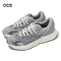 adidas 慢跑鞋 Lightblaze 男鞋 灰 白 緩震 麂皮 反光 運動鞋 愛迪達 IH8607