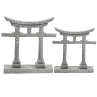 Japanese Torii Gate Mini Torii Gate Japanese Shinto Altar Shelf Miniature Shrine Japan Fish Tank Stone Bridge Landscape