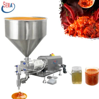 Semi automatic liquid stirring filling machine for milk fruit juice mineral soda water drinks