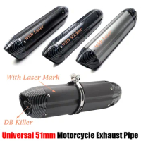 38-51mm Universal Motorcycle Exhaust Pipe DB Killer Muffler Escape Moto For Laser R25 CBR XADV750 Z1000 Z900 GTS300 Z750 Z650 R6