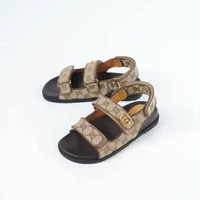 Sandal GUCCI GG GHW MONOGRAM BEIGE BROWN STRAP SANDAL 100% ORIGINAL 39