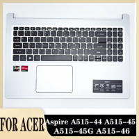 New/org For Acer Aspire A515-44 A515-45 A515-45G A515-46 Palmrest French keyboard Upper Cover Touchpad Silver