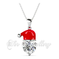 X'Mas Pendant - kalung lapis emas kristal premium mewah berkilau her jewellery rose gold