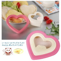日本愛心土司切邊器2入療癒系設計口袋三明治土司模具組早餐DIY麵包