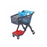 Portable Use All Plastic Shopping Market Collapsible Trolley