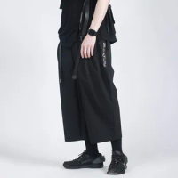 SILENSTORM 21AW Loose Three-Dimensional Cut Samurai Trousers National Tactical Trousers Straight Wide Leg Cropped Pants Men