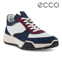 ECCO RETRO SNEAKER M 復古拼接配色皮革休閒運動鞋 男鞋 午夜藍/白色/橄欖綠/暗酒紅