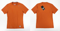 美國百分百【全新真品】NIKE DRI-FIT 合身 運動 T恤 T-shirt 排汗T 打球T 橘色 黑色 S號 板橋門市