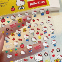 1 ấn Hello Kitty 3D Nail Art Stickers dán dán móng tay Hello Kitty Nail Art bản thiết kế DIY hạnh nh
