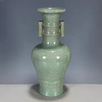 Exquisite Chinese Porcelain Song Dynasty Ru Porcelain Double Ear Vase