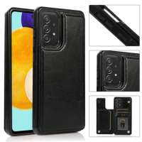 Flip Leather Wallet Case for Samsung Galaxy A52S A52 A53 A33 A13 5G A12 S21 S20 FE S23 S22 Plus Note 20 Ultra Card Holder Cover