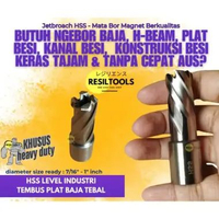 Jetbroach HSS 15/16 Inch Mata Bor Magnet Baja besi Tebal Ukuran 23.8 mm Jet Broach Tembus Plat & H-.