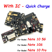 Tested Charging Port Flex For Redmi Note 10 Pro / Note 10 5G / Note 10s 10 Dock USB Charger Connector With Microphone Flex Cable