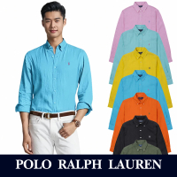 RALPH LAUREN RL POLO 經典刺繡小馬亞麻長袖襯衫 上衣-多色組合(亞麻布料/CLASSIC FIT/平輸品/)