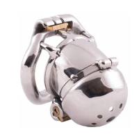 BDSM Stainless Steel Male Chastity Device Hinge Back Ring Removable Cage End Chastity Belt Penis Lock Chastity Cage Sex Toys CB