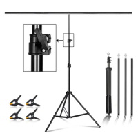 T Stand Background for Backdrop Wall Photography Adjustable Support System Photo Studio for Non-Woven Muslin Backdrops