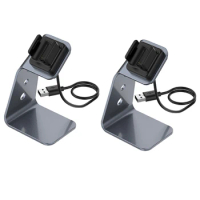 2PCS Charger Dock For Fitbit Charge 4/Charge 4 SE/Charge 3/Charge 3 SE, Portable Replacement Charging Dock Stand