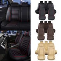 Full Set Car Seat Protector Breathable Leather Automobile Seat Protection Cover Automotive Covers Cushion for Car Truck SUV Van