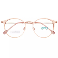 Oppaglasses Frame Kacamata Korea Pria Wanita OPPA OP29 RG Rosegold Bulat - Lensa Normal