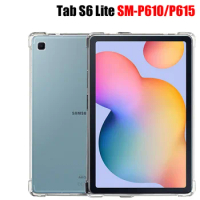 Tablet case for Samsung Galaxy Tab S6 Lite 2020 Silicone soft shell TPU Airbag cover Transparent protection bag for SM-P610/P615