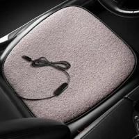 Winter Heated Car Seat Cover Heated Cushion 5V 12W Lambswool Heating Warmer Cushions Auto Heating Seat Mat Electric Heating Pad