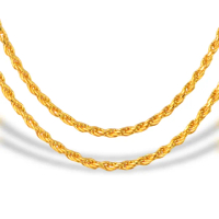 【福西珠寶】買一送一9999黃金項鍊 麻花項鍊1.4尺 #1.1mm(金重1.06錢+-0.03錢)