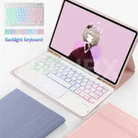 For iPad Air 5 10.9 Air4/3 Pro 10.5 case,tablet case for iPad 10th 2022 Pro 11in 7th8/9,backlit keyboard cover 10.2 Air2 2018